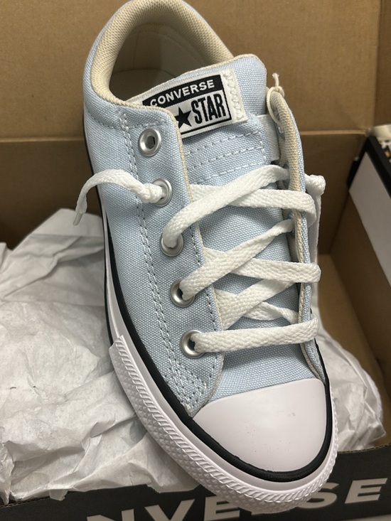 Converse Other - Converse Kids Light Blue and White Low Top Sneakers